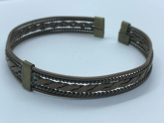Vintage Copper bracelet arthritis Magnetic Therapy Men Or Woman Adjustable