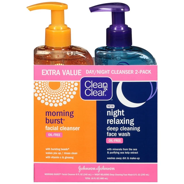 Clean & Clear 2-Pack Day and Night Face Cleanser Citrus 2 Piece Assortment