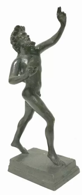 Antique Grand Tour Bronze Figure Of Satyr 6" Nude Dancing Faun Pompeli