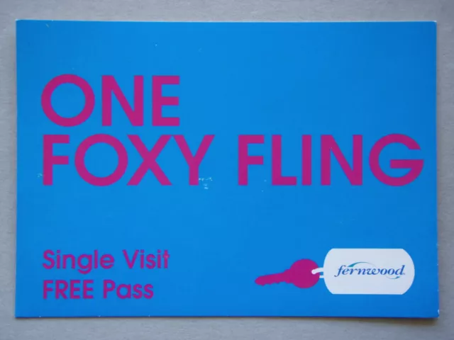 Fernwood St Kilda One Foxy Fling Single Visit Free Pass Postcard