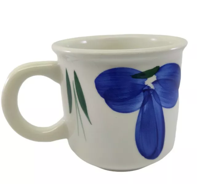 Furio Coffee Mug Cup Red Blue Floral Flowers Made in Italy