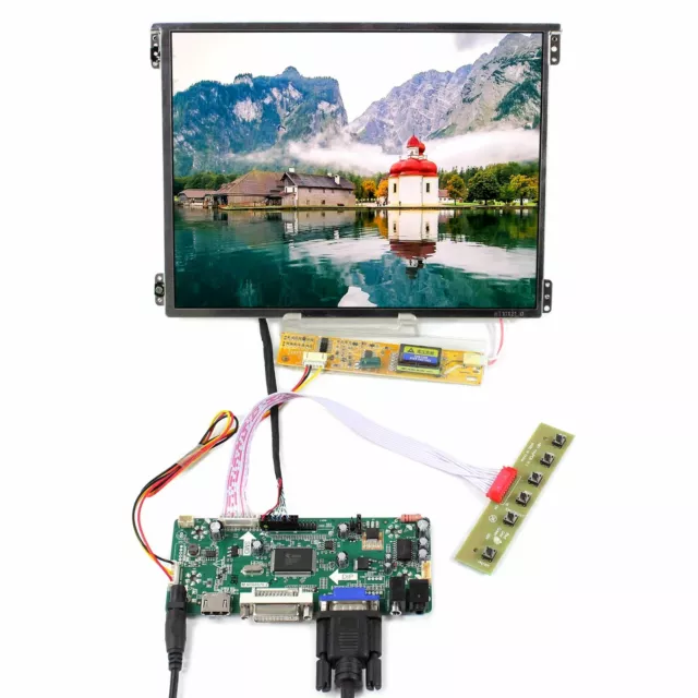 HD MI DVI VGA Audio LCD Control Board 10.4" HT10X21-311 1024X768 IPS LCD Screen