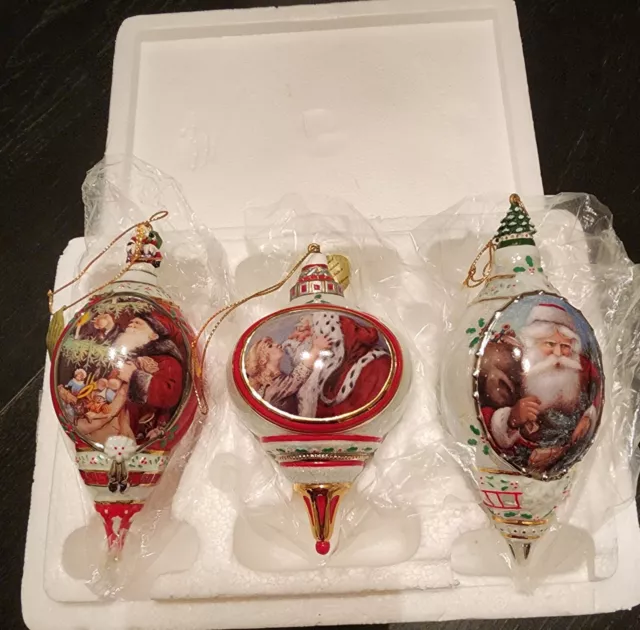 Bradford Exchange Millennial Heirloom Porcelain Second Issue Christmas Ornaments