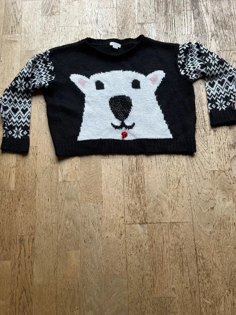 girls black jumper from River Island age 7 - 8 years