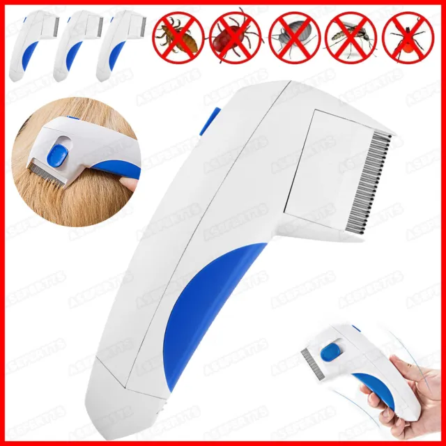 Pets Lice Remover Electric Flea Zapper Safe Cat Dog Cleaning Comb Hair Brush USA