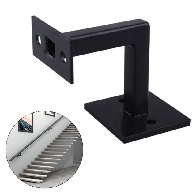 Élégant support de main courante d'escalier construction noire en acier inoxyd