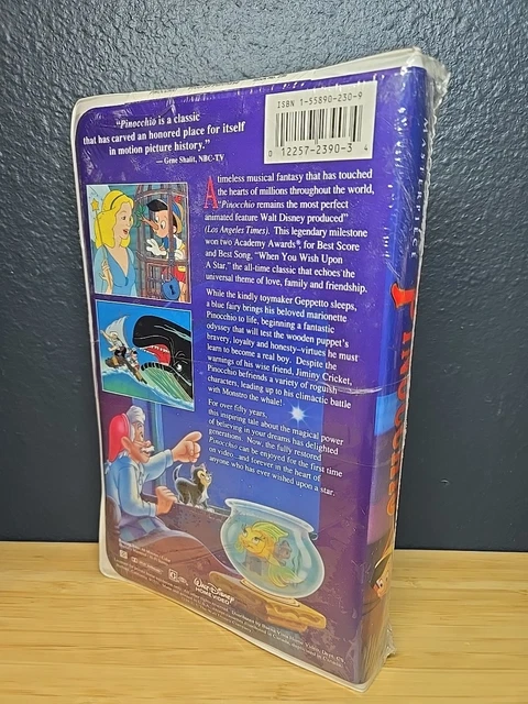 Pinocchio Menu WALT DISNEY'S MASTERPIECE Pinocchio 1940 VHS 1993 “Sealed” W/rip £4.53 ...
