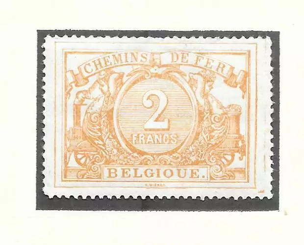 BELGIUM 1894 2Fr buff Railway Parcels vf MINT hinged  SG P88