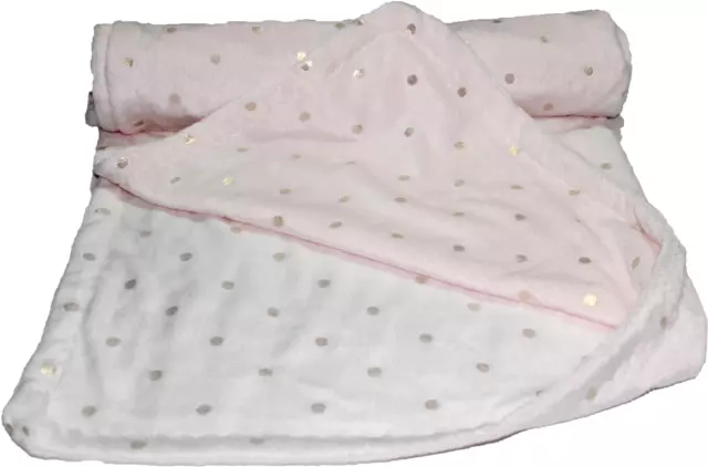 Soft plush fleece pram/moses basket/crib baby blanket - Baby Pink