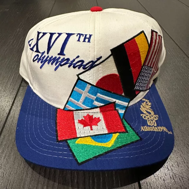 Vintage Starter 1996 Atlanta Summer Olympics World Flags Snapback Hat Cap