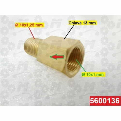 Set Raccordi Unione Tubi Freno Maschio Acciaio Acciaio