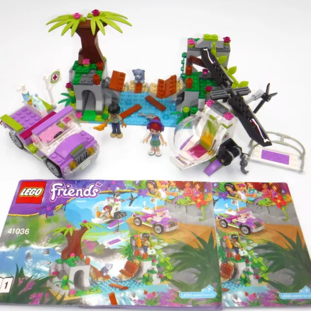 LEGO Friends Jungle Bridge Rescue Set #41036 Complete + Instruction Manuals