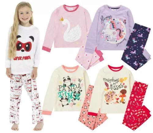 Filles Pyjama Long Enfants Coton Jersey Sommeil Pyjama Ensemble Pyjama Pyjamas