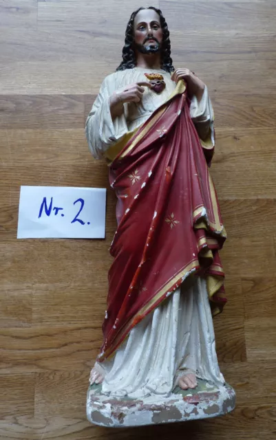 Christus Figur Herz Jesus Figur Heiligenfigur -Gips -54 cm Hersteller GFA - Nr.2