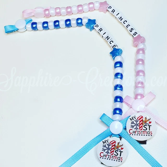 Navidad Mi primer bebé ficticio clip chupete rosa azul baby shower regalo niñas niños