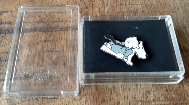 Hergé & Corner - Pins collector-Emaillé-Noir & Blanc-Tintin& Milou-En coffret