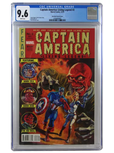 Captain America Living Legend #2 Variant Edition CGC Graded 9.6 Marvel Comics