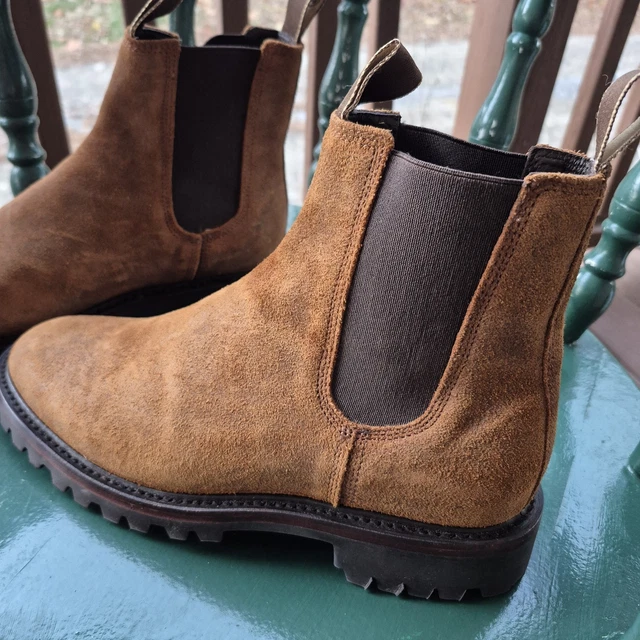 TAYLOR STITCH THE Ranch Boot Mens 8.5 Redwood Waxed Suede Chelsea ...