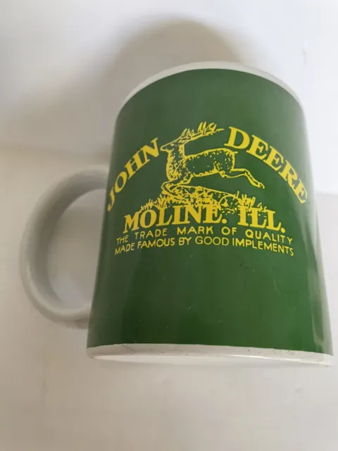 John Deere 11 oz Coffee Mug Cup Moline Illinois - Tractor Green, Made by Gibson