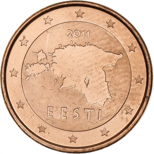 [#1250701] Estonia, Euro Cent, 2011, Vantaa, AU, Copper Plated Steel, KM:61