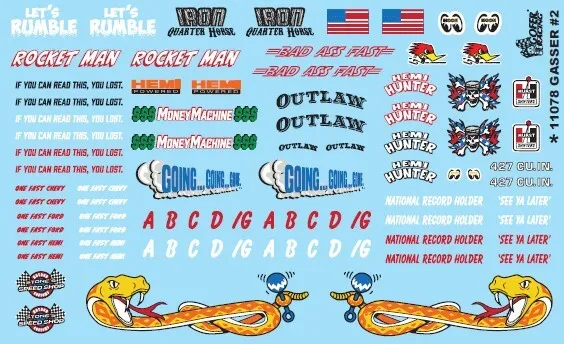 Gofer Racing 11078 1/24-1/25 Gassers Logos #2