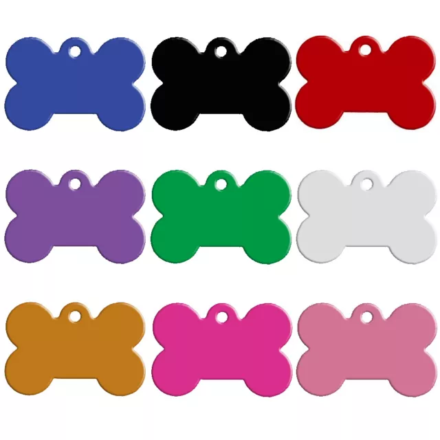 20pcs Pet ID Name Tags Personalised Dog Puppy Kitten Cat Bone Tag Discs Blank