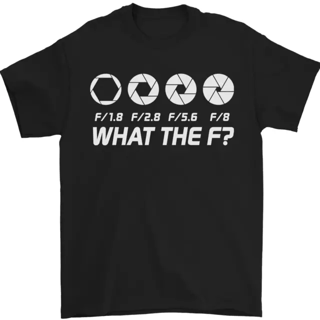 T-shirt da uomo Photography What the F Stop Photographer 100% cotone