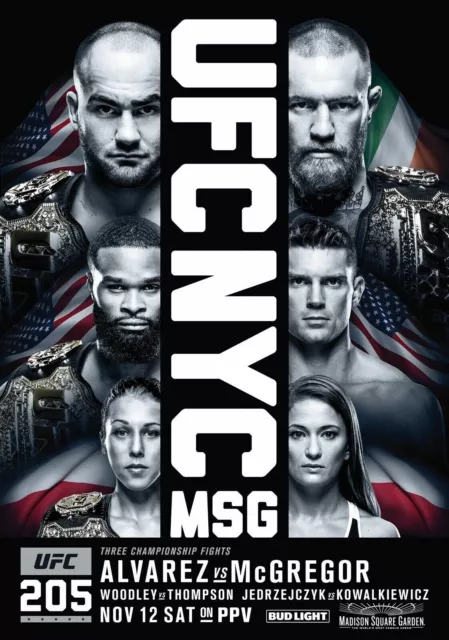 Alvarez Vs Mcgregor Poster Locandina 45X32Cm || Arti Marziali Mma Ufc