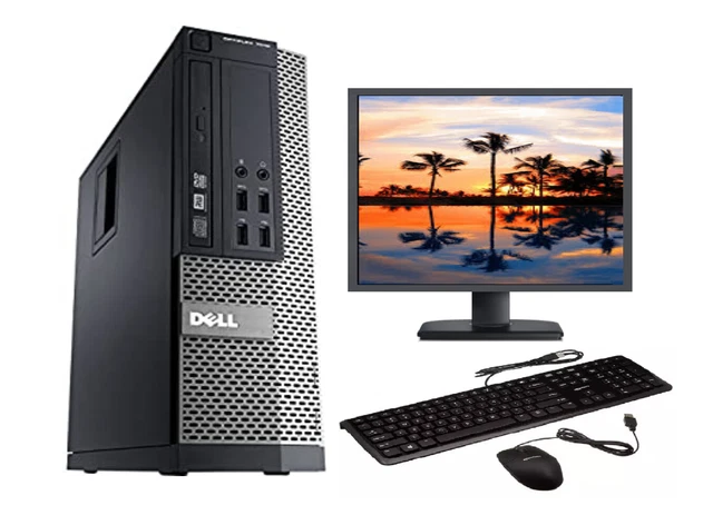 FAST COMPUTER I5 4th QUAD DESKTOP TOWER PC & TFT SET 32GB WIN-10 HDD ...