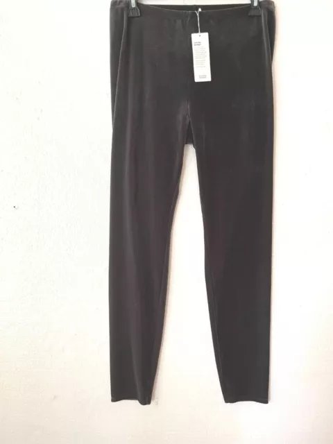 Eileen Fisher Velvet Ankle Leggings Graphite Gray Sz XS NWT $138