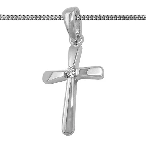 Kinder Kommunion Konfirmation Baby Taufe Kreuz Anhänger Silber 925 Mit Kette Neu