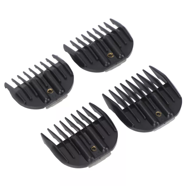 (Black)4x Hair Clipper Guides Combs Hair Trimmer Guard Combs For Universal GSA