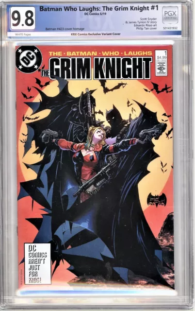 🔥 BATMAN WHO LAUGHS GRIM KNIGHT #1 PGX 9.8 not CGC  MCFARLANE HOMAGE VARIANT 🦇