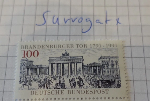 Bund Michel Nummer 1492 postfrisch 200 Jahre Brandenburger Tor  1991