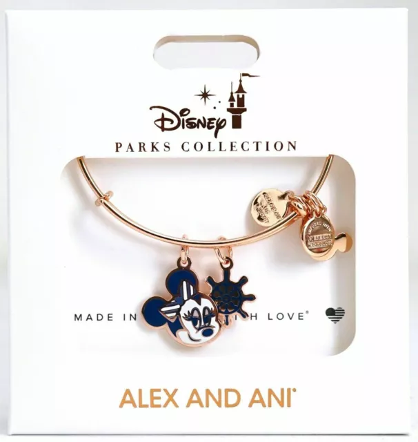 Alex and Ani Disney Cruise Line Captain Minnie Mouse Charm Bangle