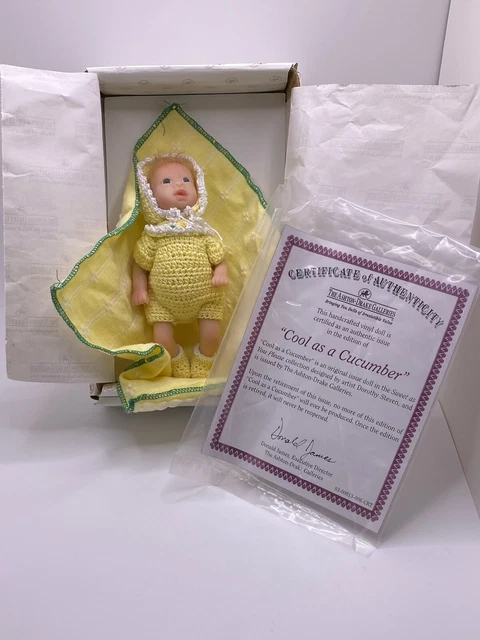 Ashton-Drake "Cool as a Cucumber " Miniature Realistic Baby DOLL(4.5") Gift