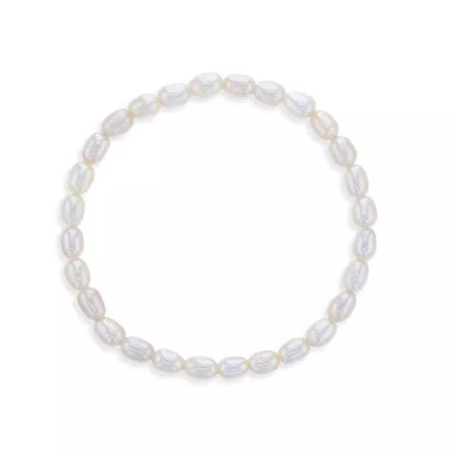 5"-7" Elongated Freshwater Cultured Pearl Baby / Kids / Teen Bracelet Base