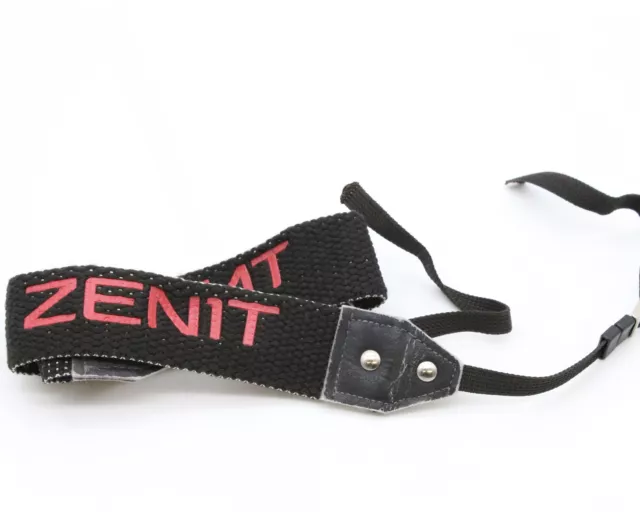 Zenit Cintura Fotocamera Tracolla Cinghia di Trasporto Stretto IN Nero Rosso