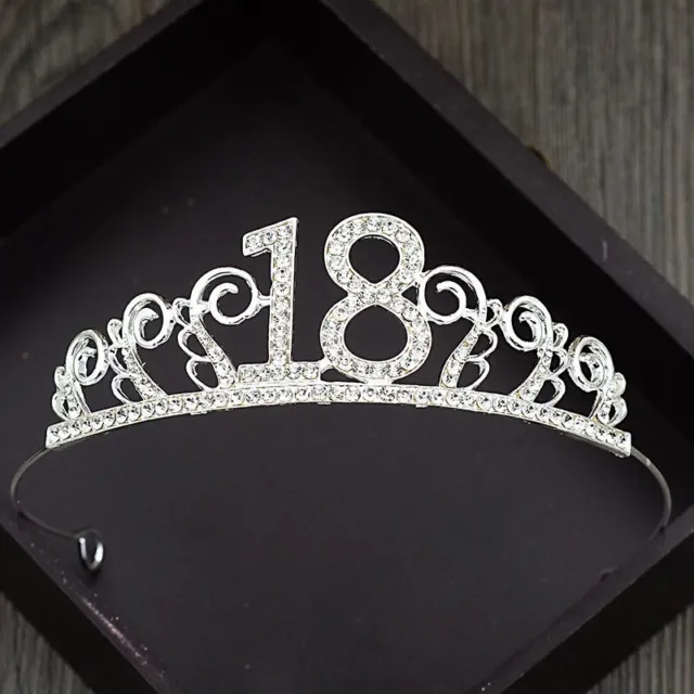 Crown Tiaras 18 Years Old Rhinestone 25 40 50 60 Headbands for Birthday Bridal