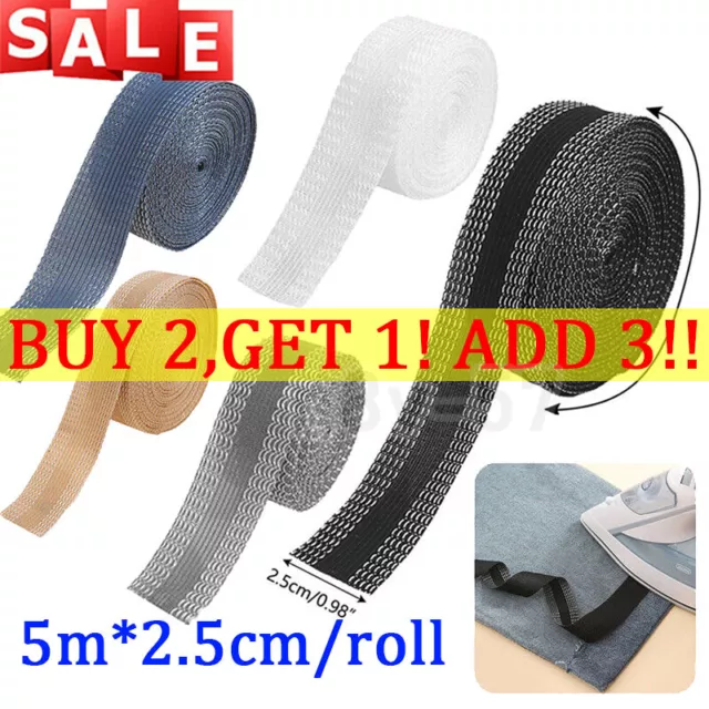 5.4yard Iron On Hemming Tape Adhesive Fabric Fusing for Trousers Jeans  Pants