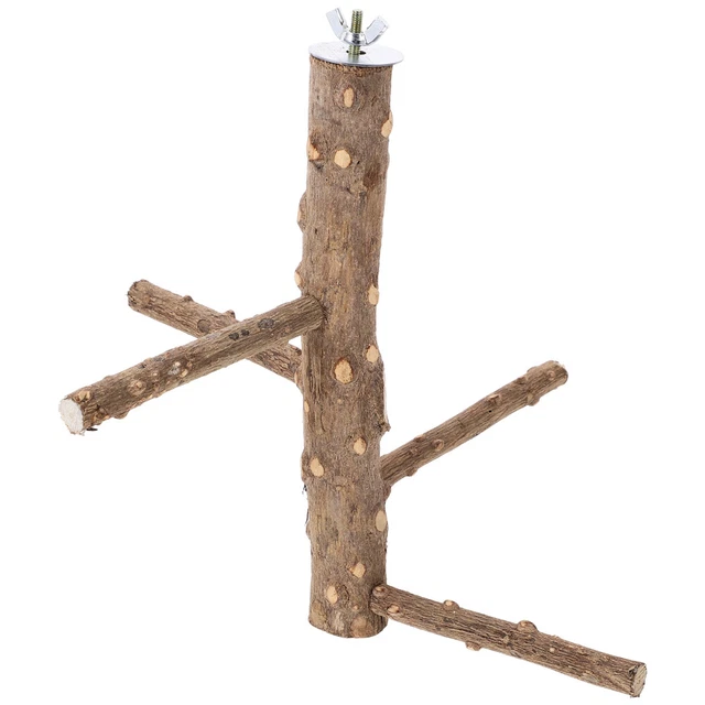 3 Posatoi In Legno Naturale Per Uccelli - Per Pappagalli, Cacatua E Parrocchetti - Foto 14