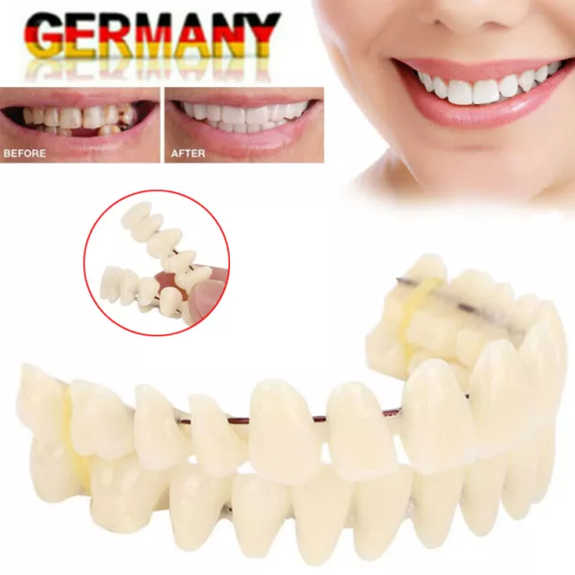 Snap-On Veneers Kosmetische Zahnblende Comfort Prothese Falsche Zähne Flex Fit/