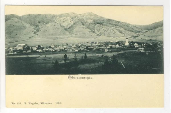AK Oberammergau, Panorama, 1900