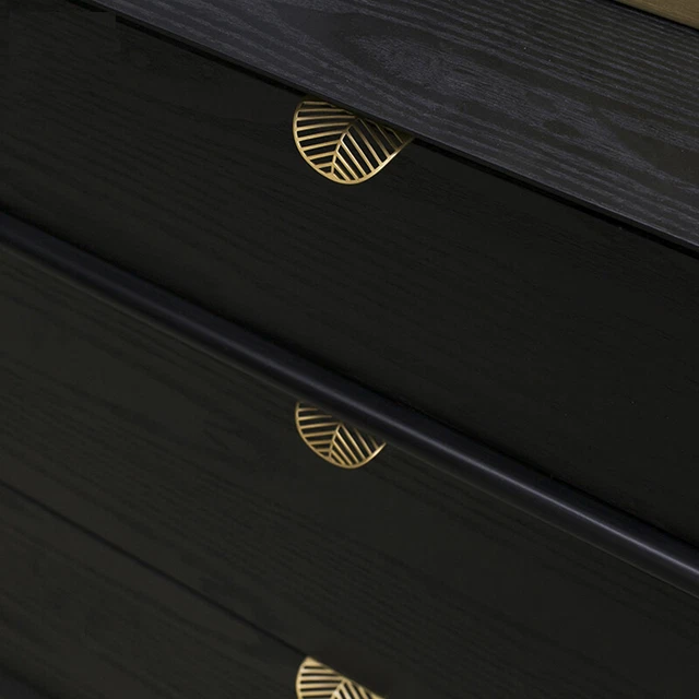 Bouton de porte feuille de laiton armoire tiroir traction commode armoire à vin poignée d'armoire à vin