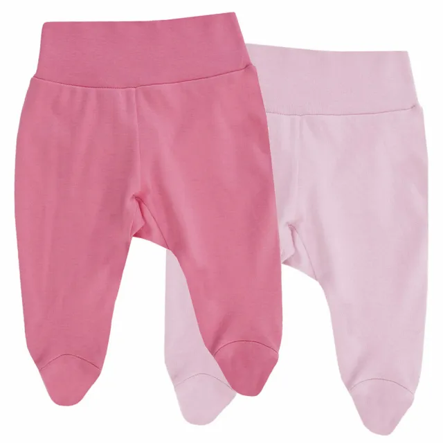 Jacky Baby Leggings pantaloni da jogging confezione da 2 rosa bambina taglia 50/56 + 62/68