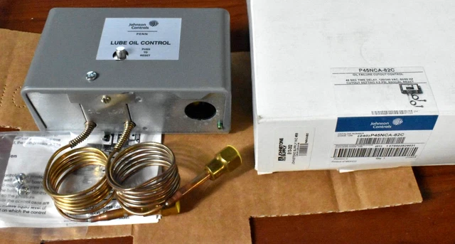 Johnson Controls P45NCA-82C Oil Failure Cutout Control 6.5 PSI , 45 Sec Delay