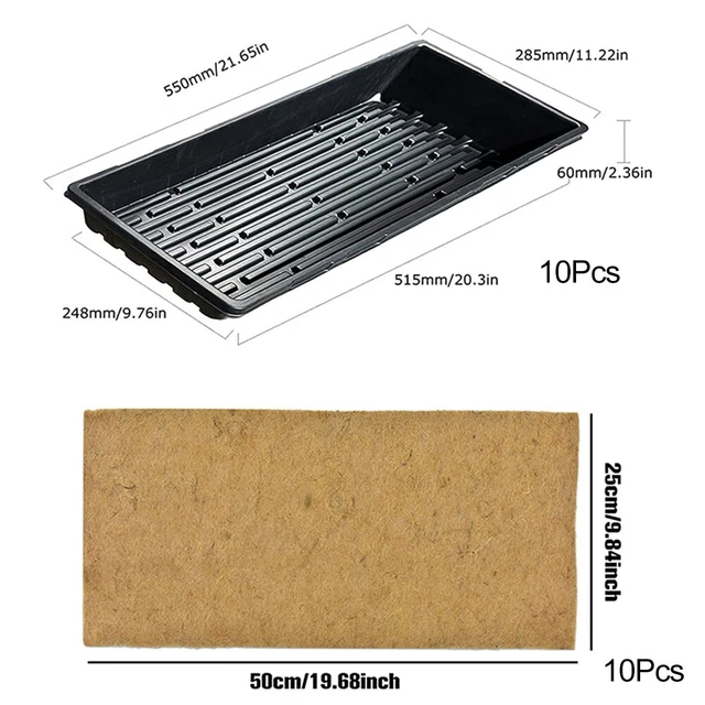 Sustainable Jute Fibre Grass Mat Tray Perfect for Micro Herb Cultivation