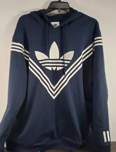 ADIDAS X WHITE MOUNTAINEERING LOGO HOODY NAVY BLUE Size XL Rare!!