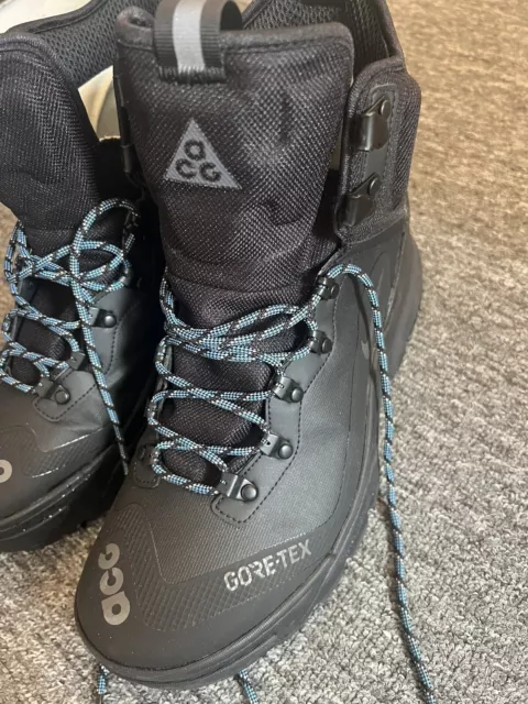 Nike ACG Air Zoom Gaiadome Gore Tex Mens Black Hiking Boot Shoe Trainer Limited