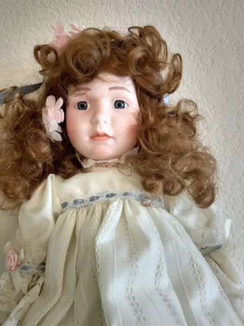 Vintage Porcelain Dynasty Doll Collection, Anna Collection Doll is Amber